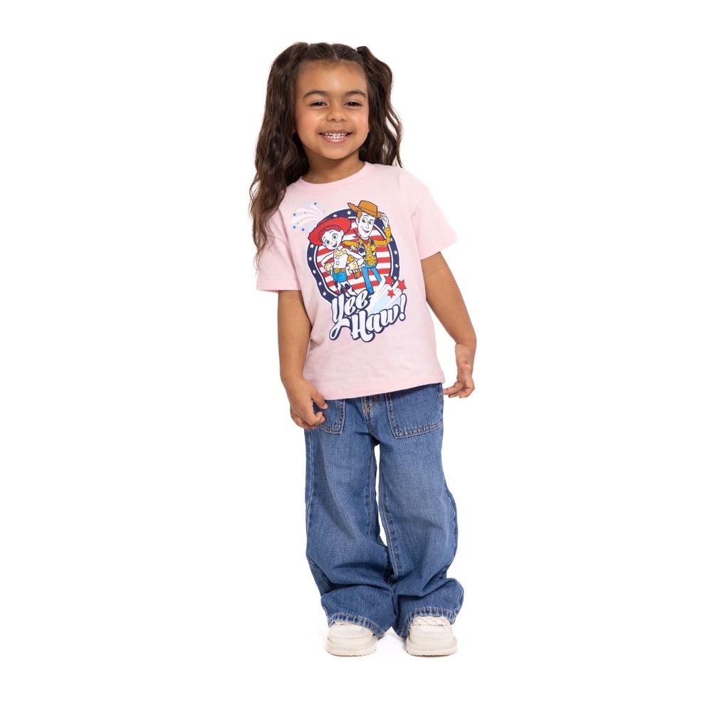 Disney Pixar Toy Story Woody‎ Jessie Yee Haw Pink Graphic Tee Shirt 4T NEW